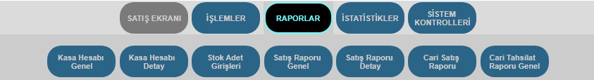 Raporlar Menüsü